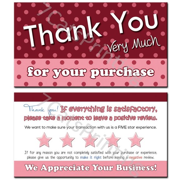 Poshmark Thank You Cards - Picture 3 of 7